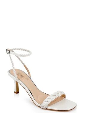 Jewel by Badgley Mischka Strap White Women's Mid-Heel Sandal size 7